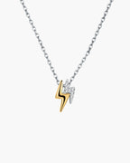 925 Sterling Silver with 18K Gold Plating Necklace for Women, Pendant Necklace, SA SILVERAGE