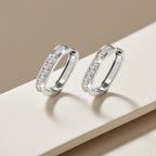 SA SILVERAGE Gold-Plated CZ Hoop Earrings - Trendy Huggies, Everyday Wear Accessory, Ideal for Back-to-School Day 1 - gold