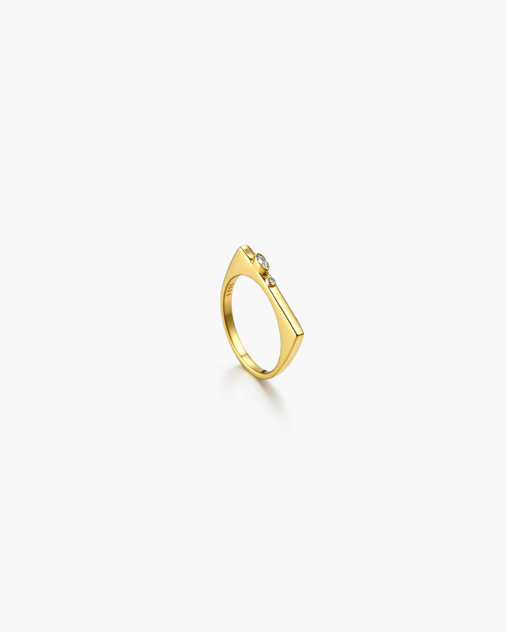 18K Gold Plated Delicate CZ Ring