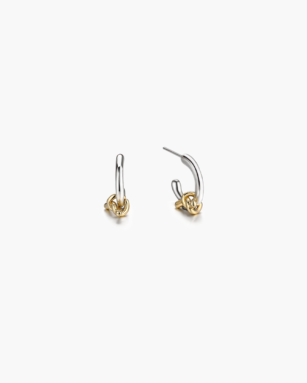 Medium Two-Tone Hoop Earrings