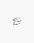 Rhodium Plated Long CZ Drop Earrings