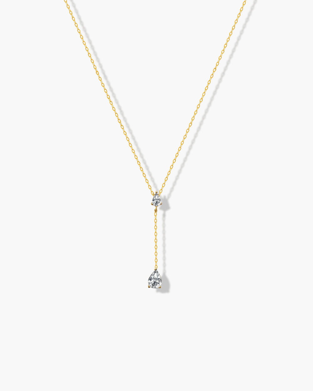 18K Gold Plated Y-Shape Drop Pendant Necklace