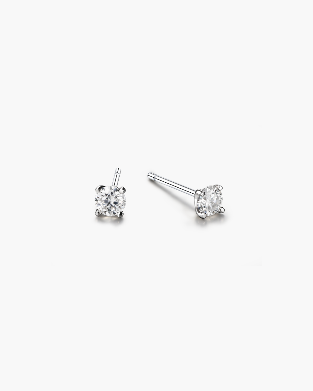 Round Moissanite Small Stud Earrings