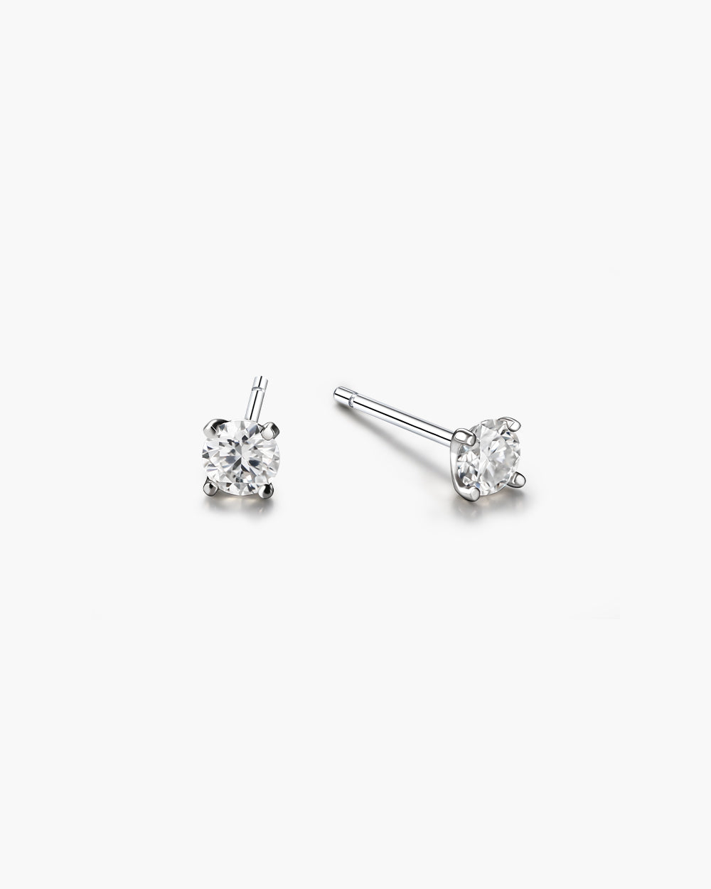 Round Moissanite Medium Stud Earrings