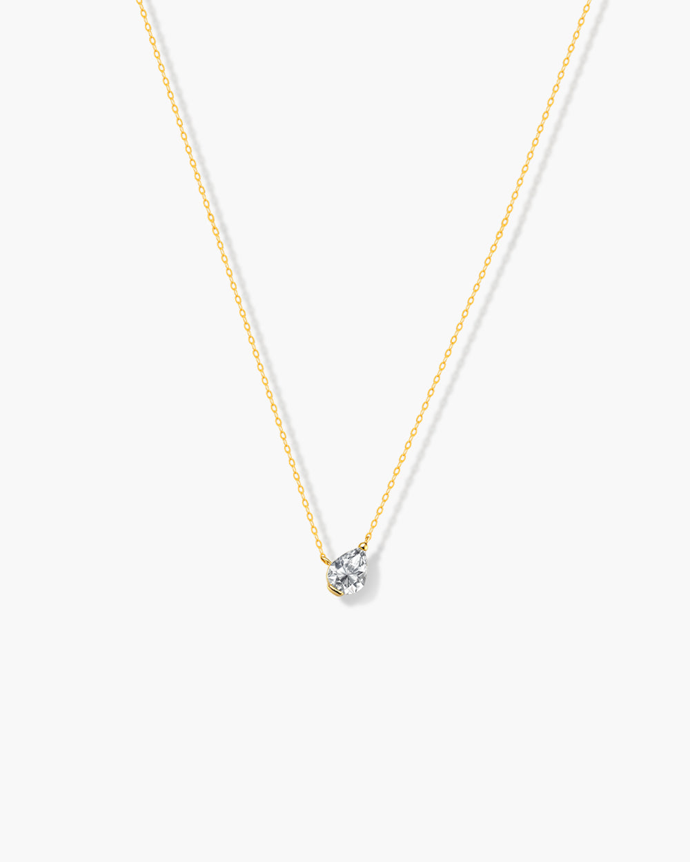 18K Gold Plated CZ Pendant Necklace