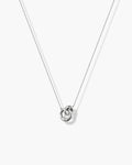 Rhodium Plated Statement CZ Pendant Necklace