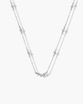 Rhodium Plated Classic CZ Pendant Necklace