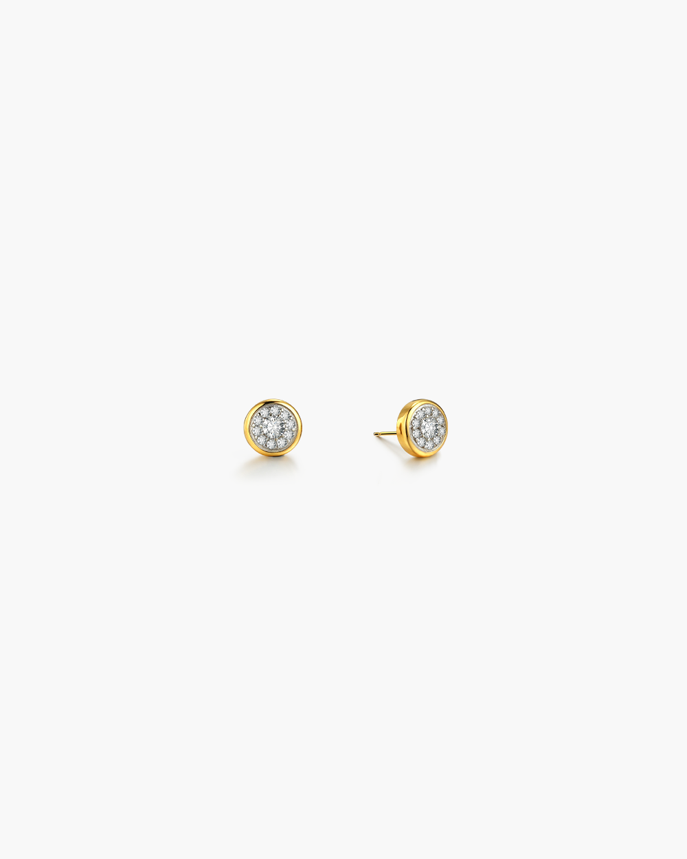 Square Solitaire CZ Stud Earrings