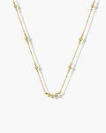 18K Gold Plated CZ Drop Pendant Necklace