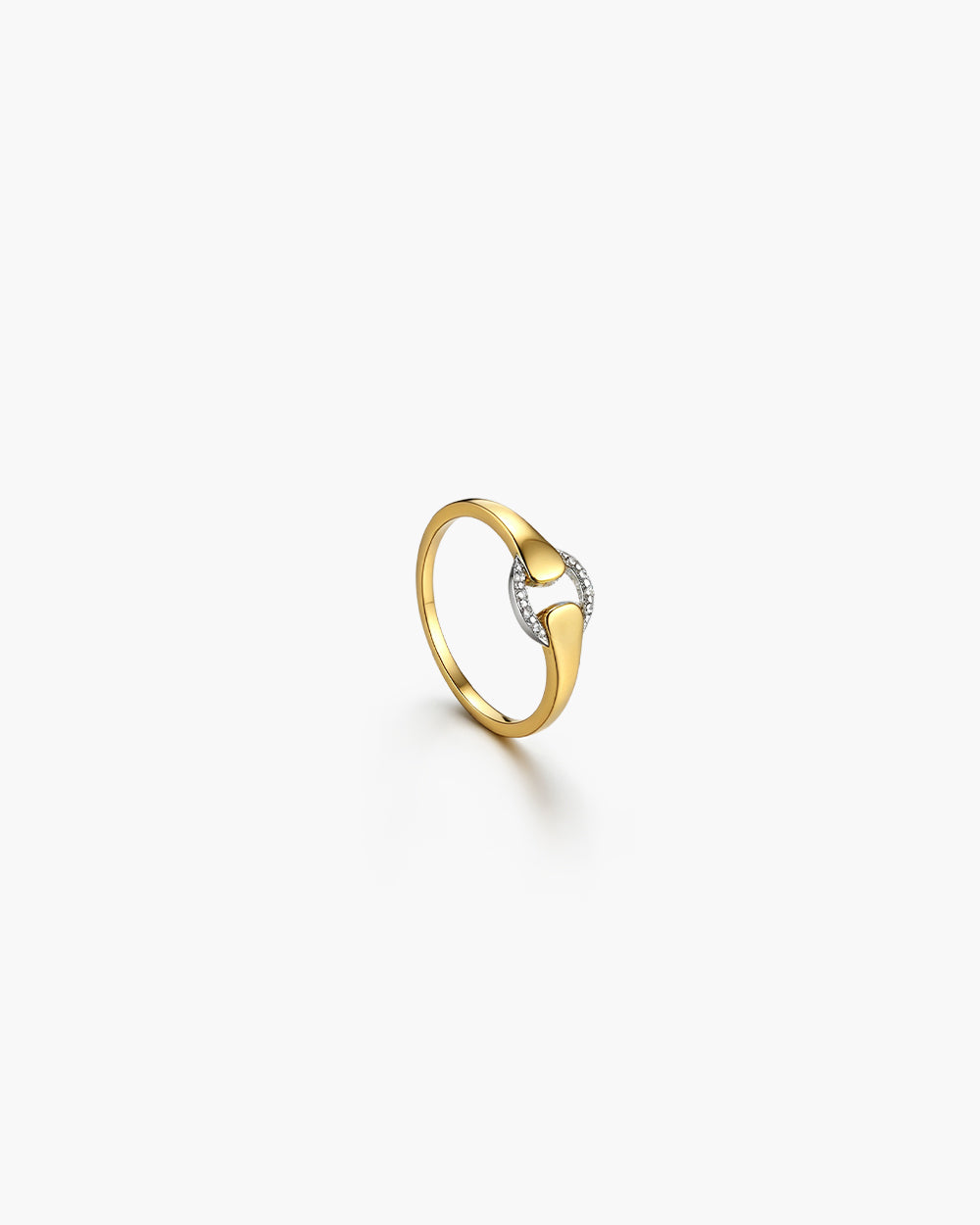 18K Gold & Rhodium Plated CZ Ring