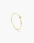 18K Gold Plated Solitaire CZ Bangle