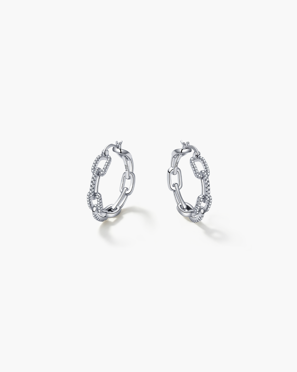 Paperclip Chain Hoop Earrings