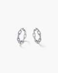 Paperclip Chain Hoop Earrings