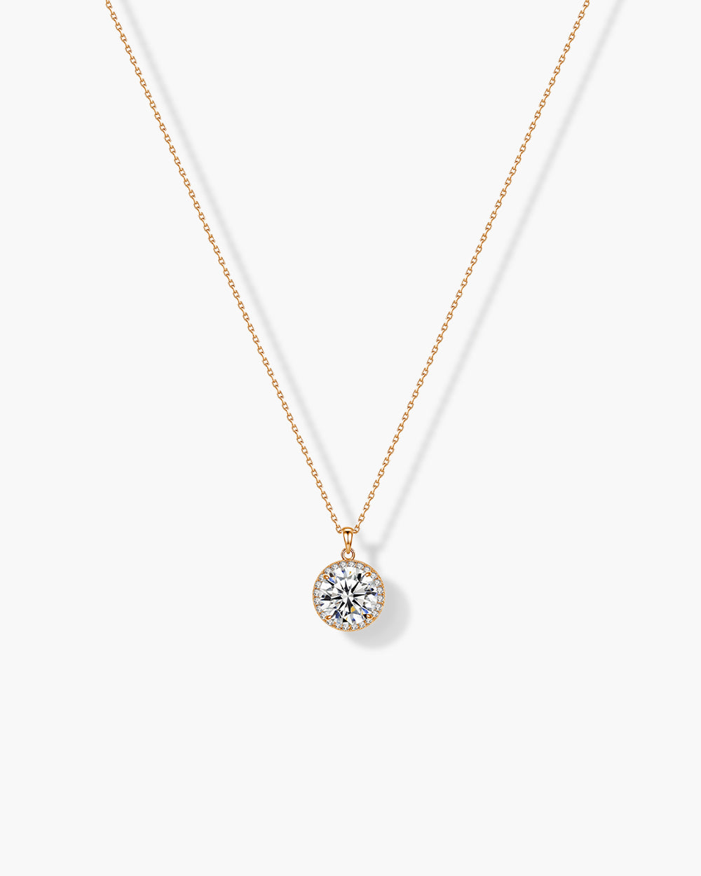 14K Gold Plated CZ Pendant Necklace