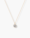 14K Gold Plated CZ Pendant Necklace