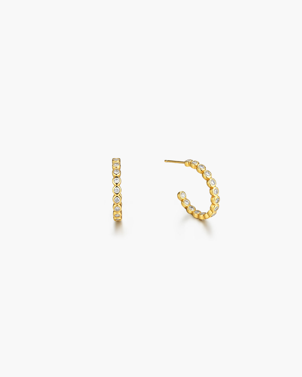 18K Gold Plated Slim Drop Earrings