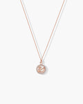 Rose Gold Plated CZ Circle Pendant Necklace