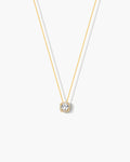 14K Gold Plated Sparkle CZ Pendant Necklace