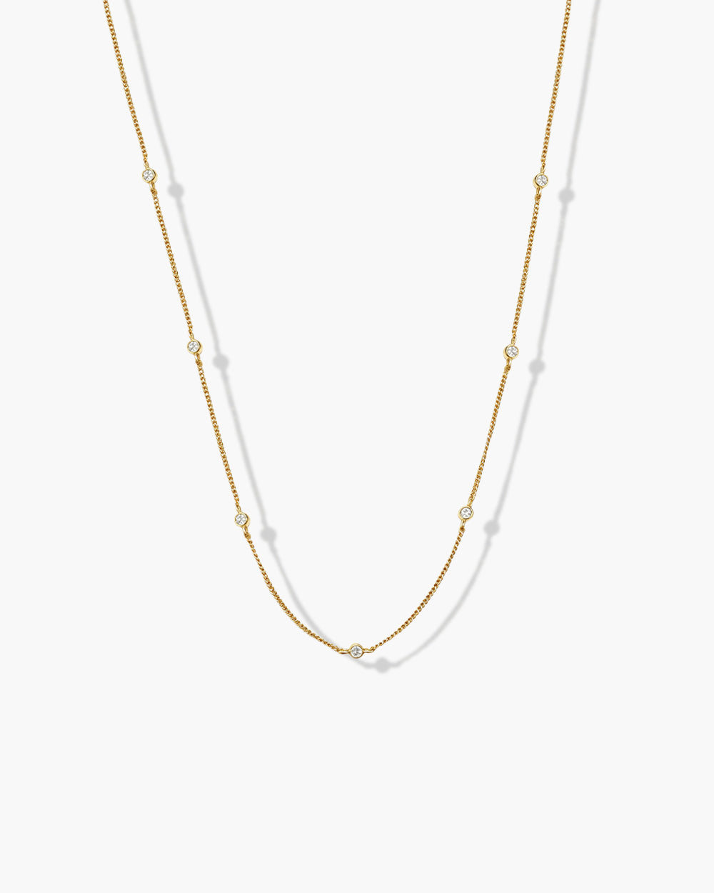 18K Gold Plated CZ Chain Necklace