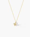 Two-Tone Petal Pendant Necklace
