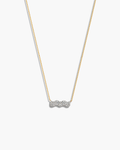 Wave Bar CZ Pendant Necklace