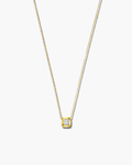Rounded Square Cluster CZ Pendant Necklace