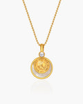 925 Sterling Silver with 18K Gold Plating Necklace for Women, Pendant Necklace, SA SILVERAGE