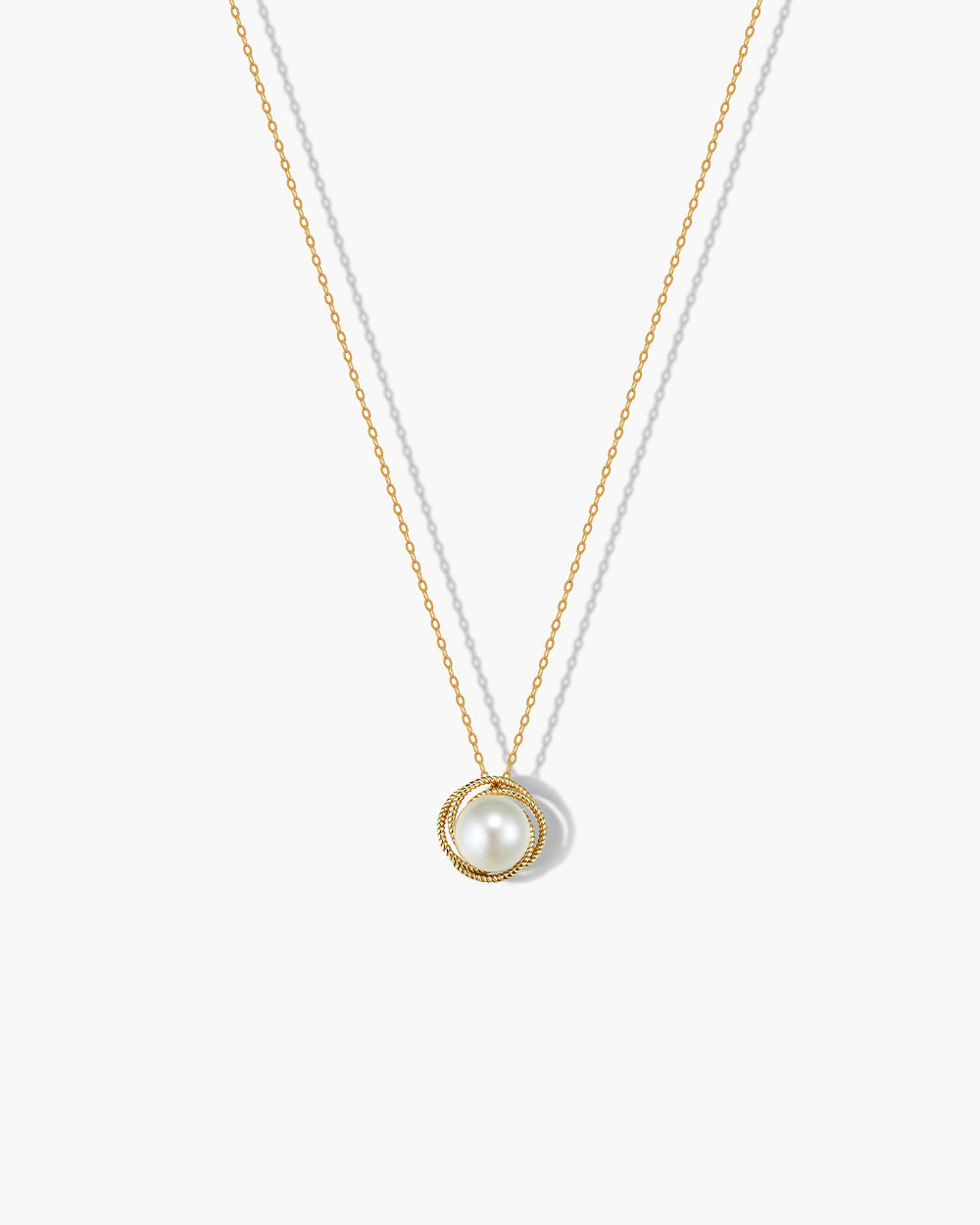 14K Gold Plated Pearl Pendant Necklace