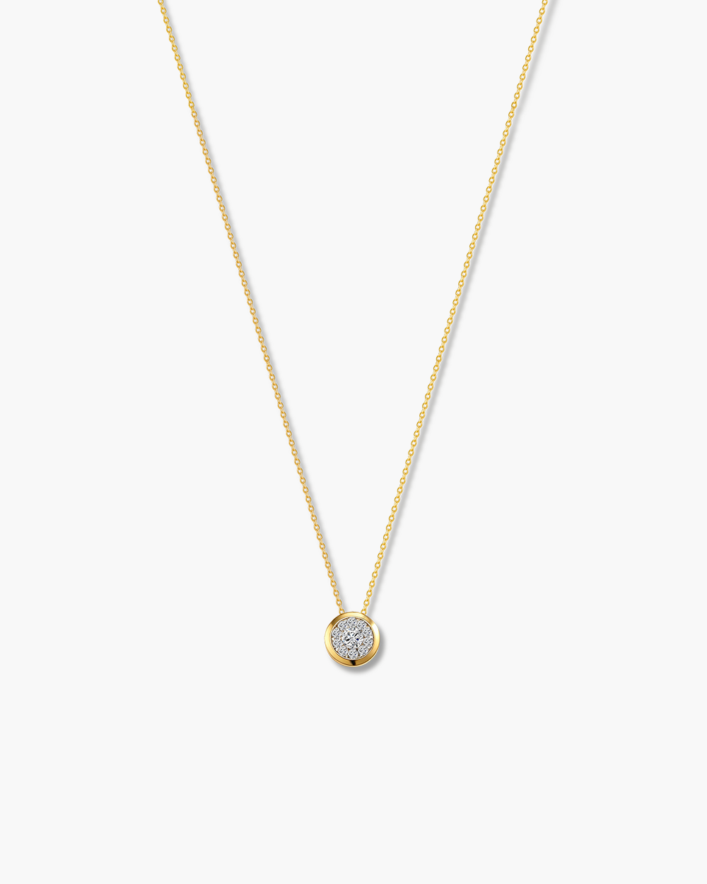 Square Solitaire CZ Pendant Necklace