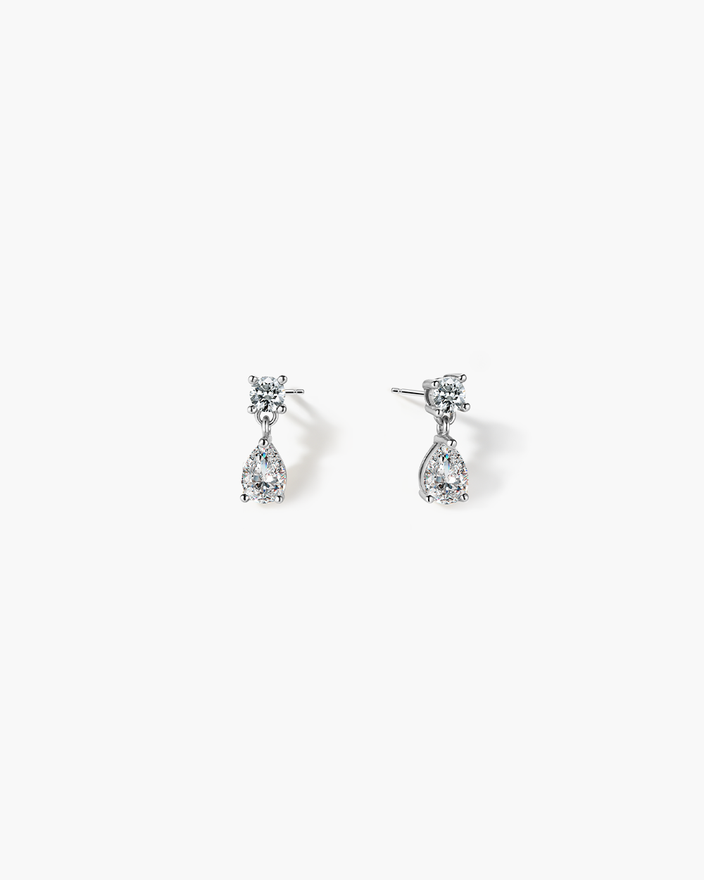Double-Stone Drop Earrings