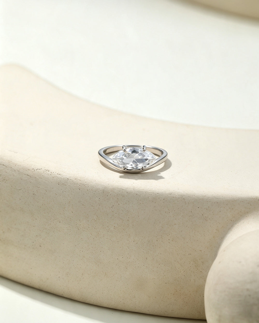 Rhodium Plated Lumina CZ Ring