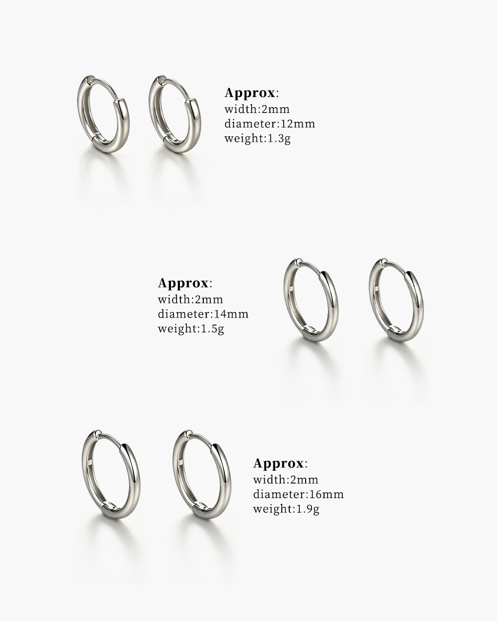 Slim Large Hoop Earrings