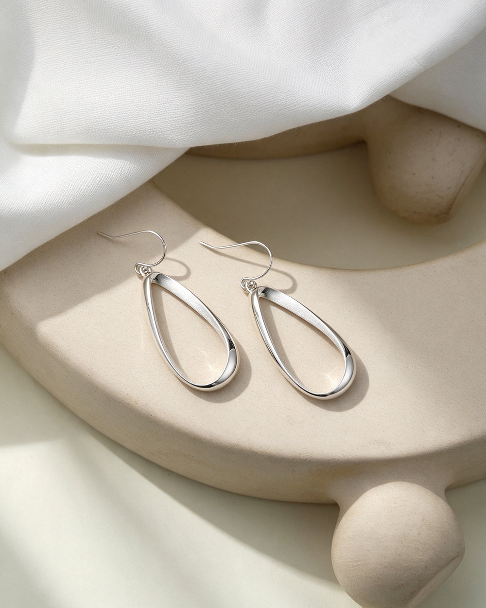 Sterling Silver Statement Drop Earrings