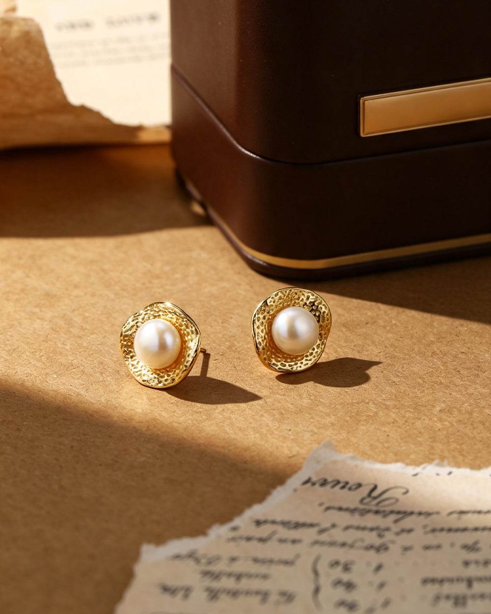 Large Freshwater Pearl Stud Earrings