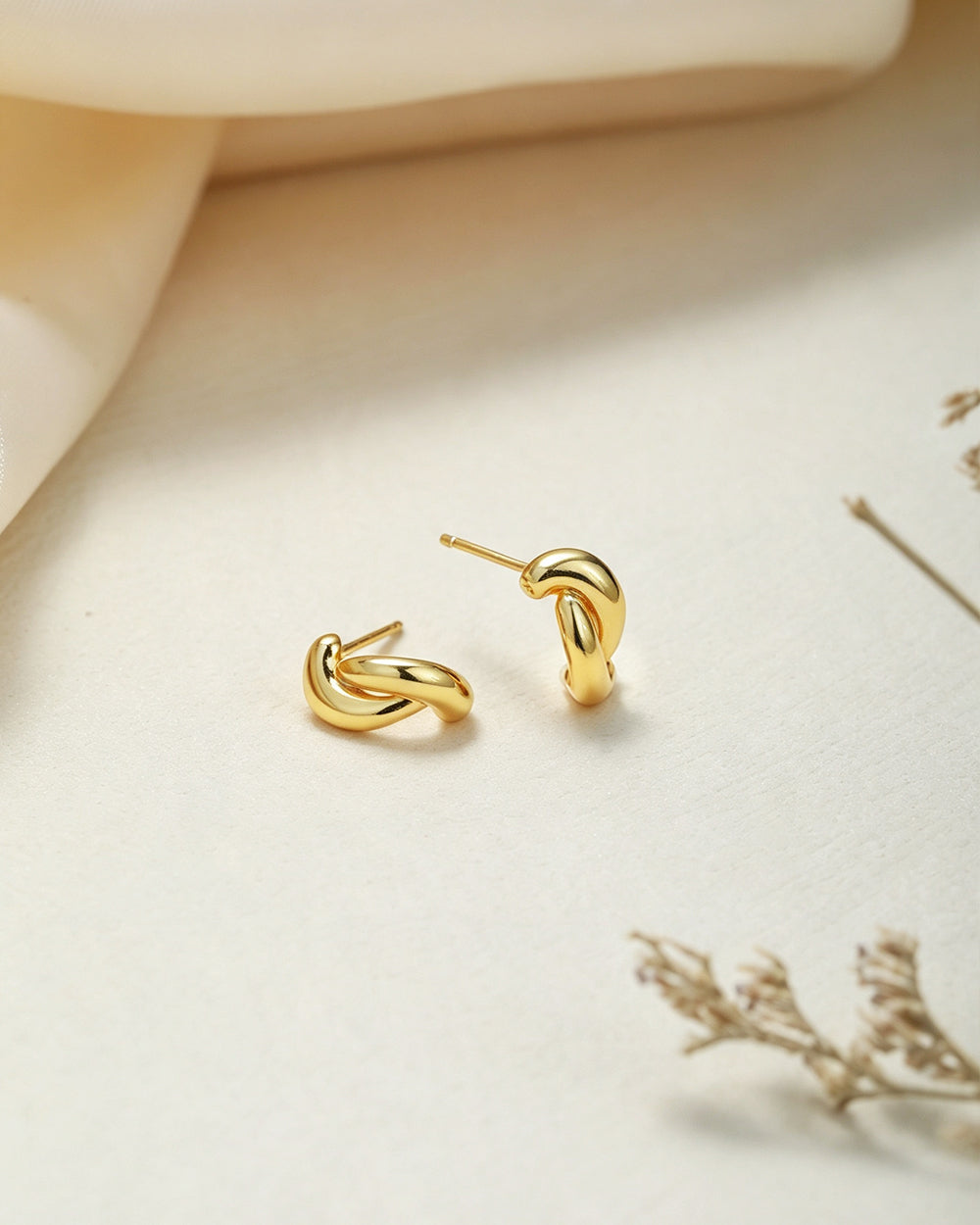 Interlock Link Hoop Earrings