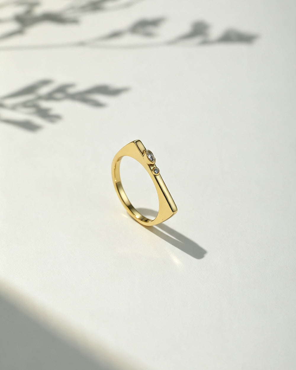 18K Gold Plated Delicate CZ Ring