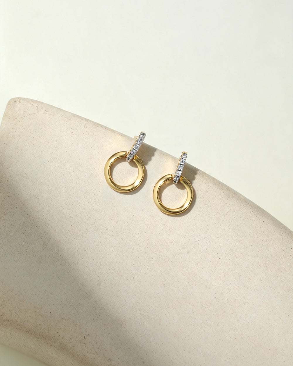 18K Gold Plated Classic CZ Drop Earrings