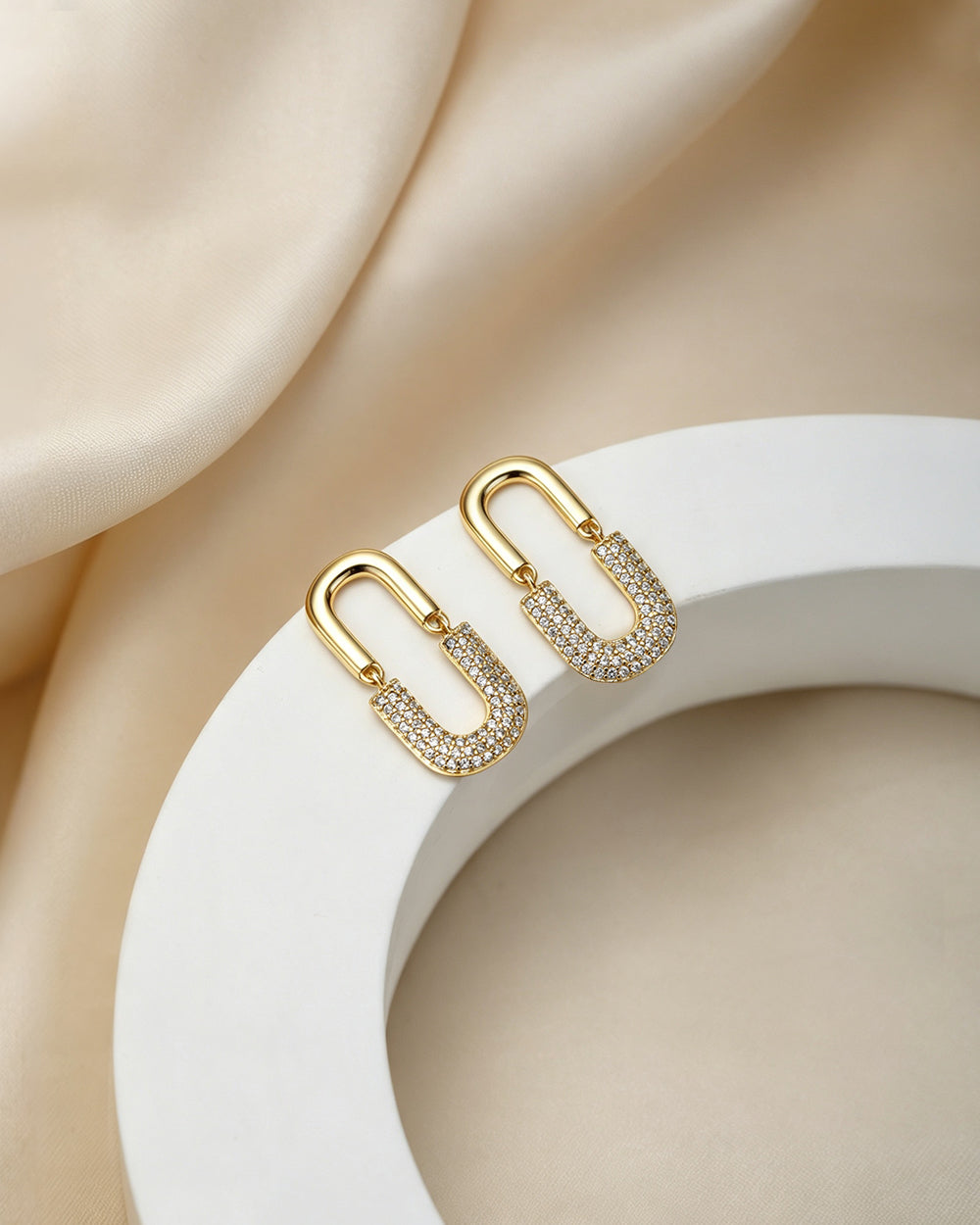 Oversized CZ Drop Earrings