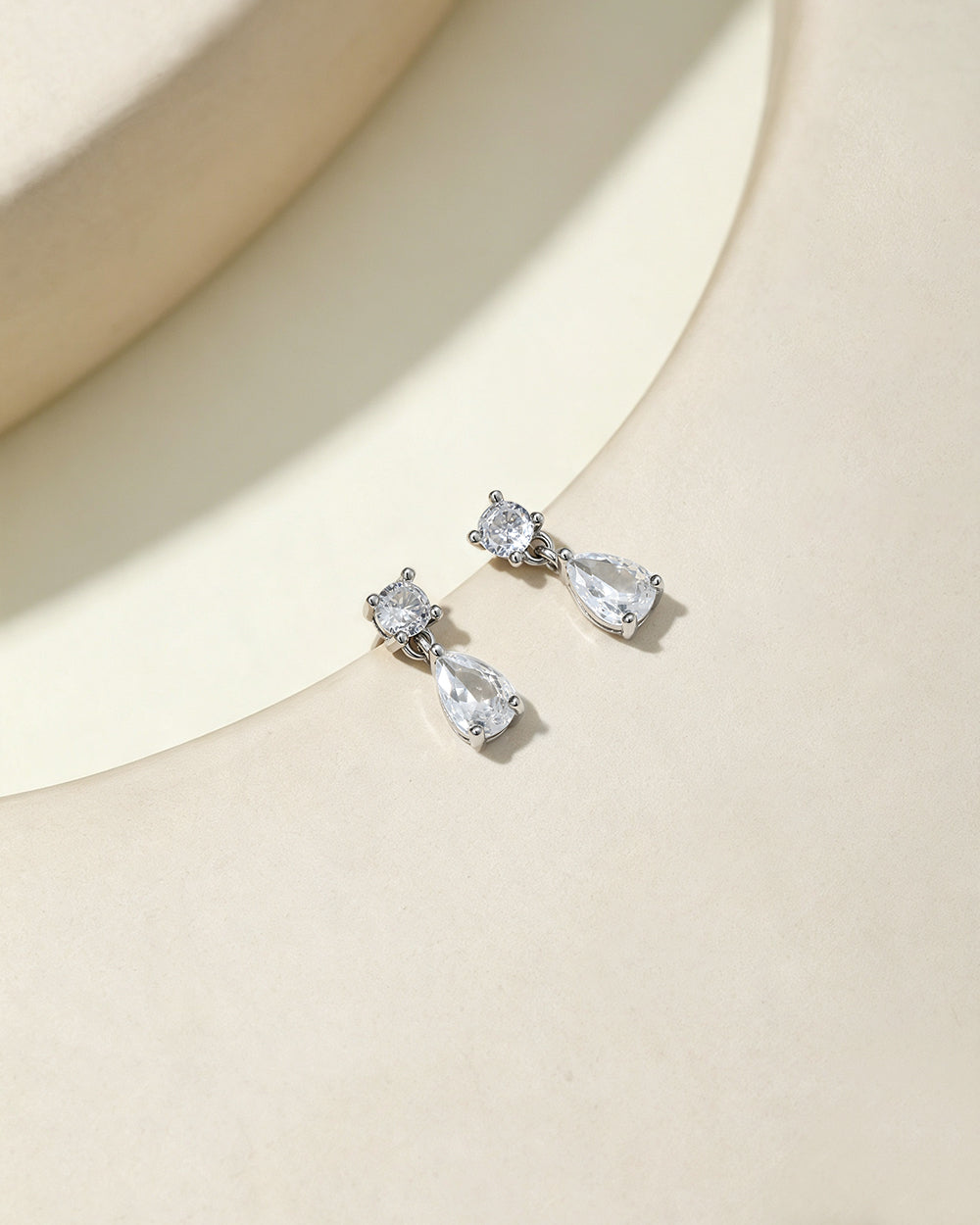Double-Stone Drop Earrings