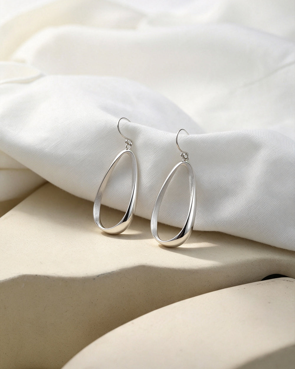 Sterling Silver Statement Drop Earrings