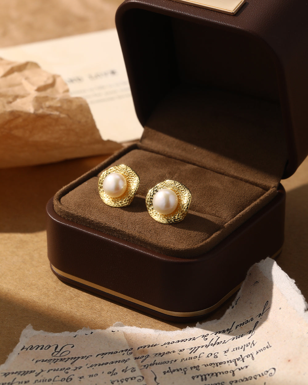 Large Freshwater Pearl Stud Earrings