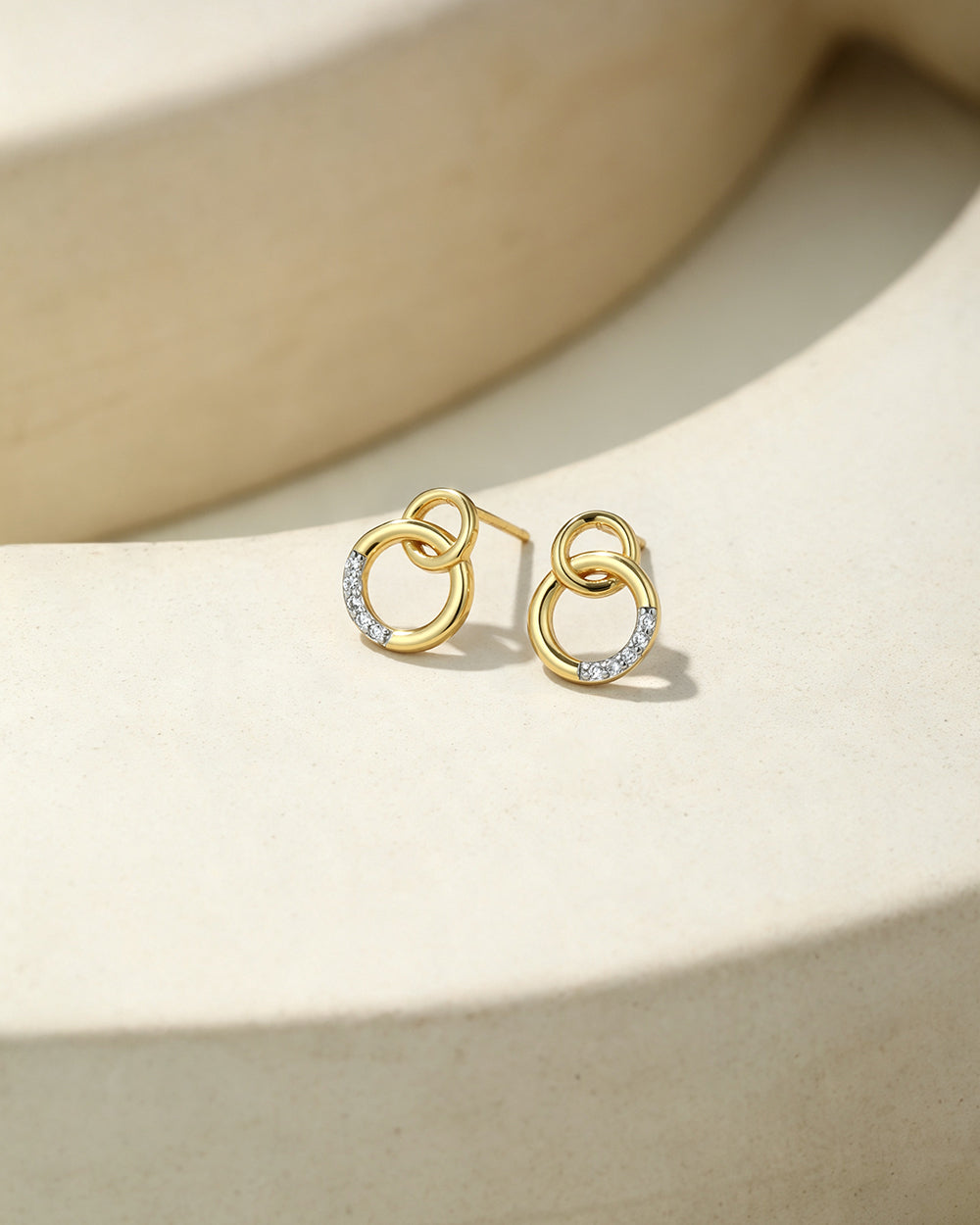 18K Gold Plated Dainty CZ Drop Earrings