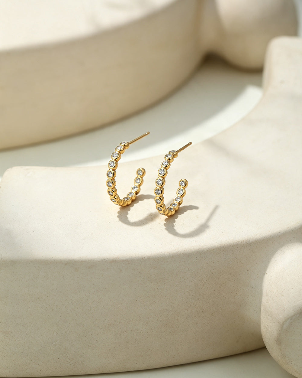 18K Gold Plated Slim Drop Earrings