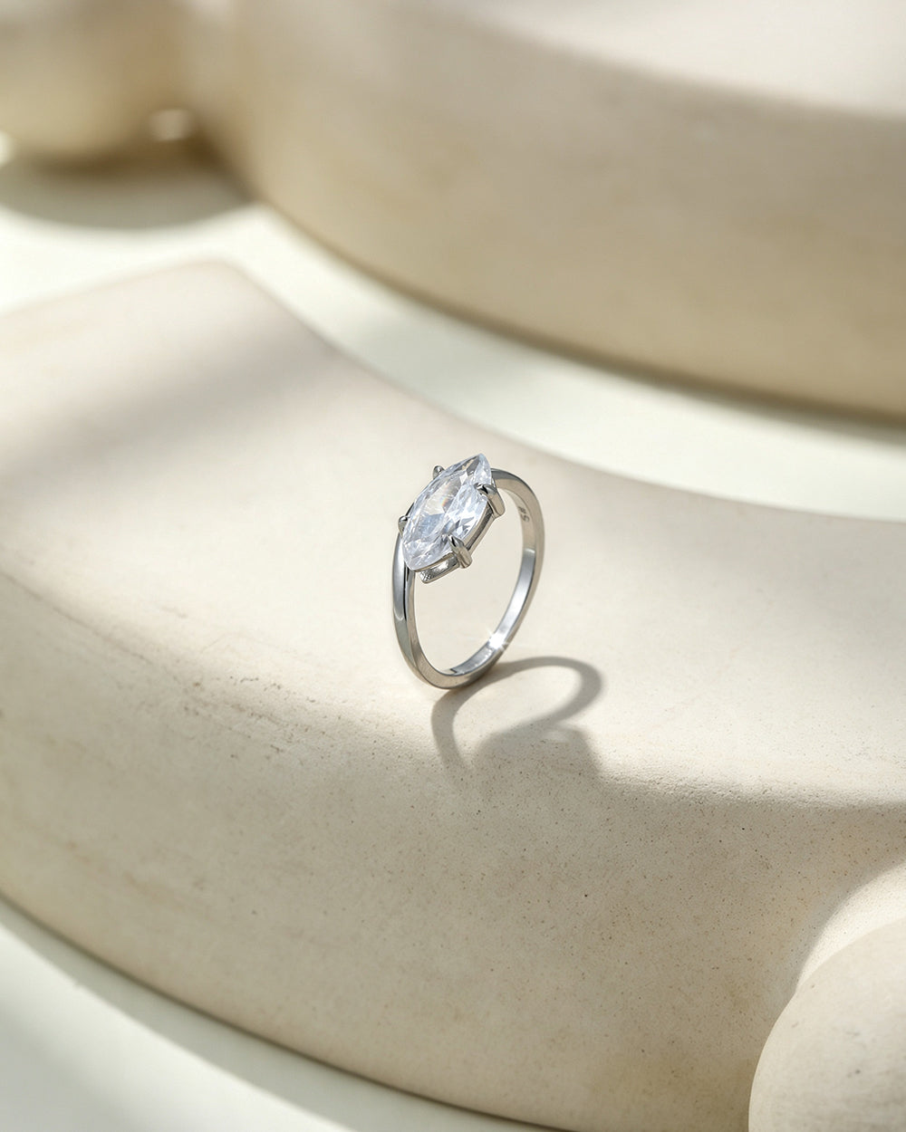 Rhodium Plated Lumina CZ Ring