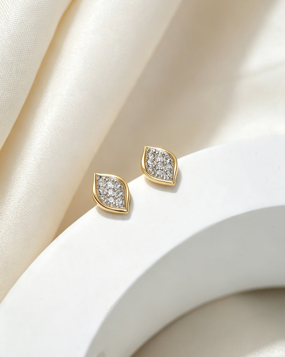 Teardrop CZ Drop Earrings
