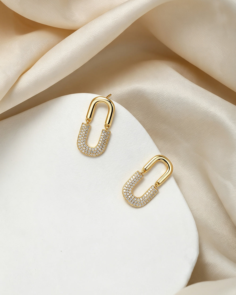Oversized CZ Drop Earrings