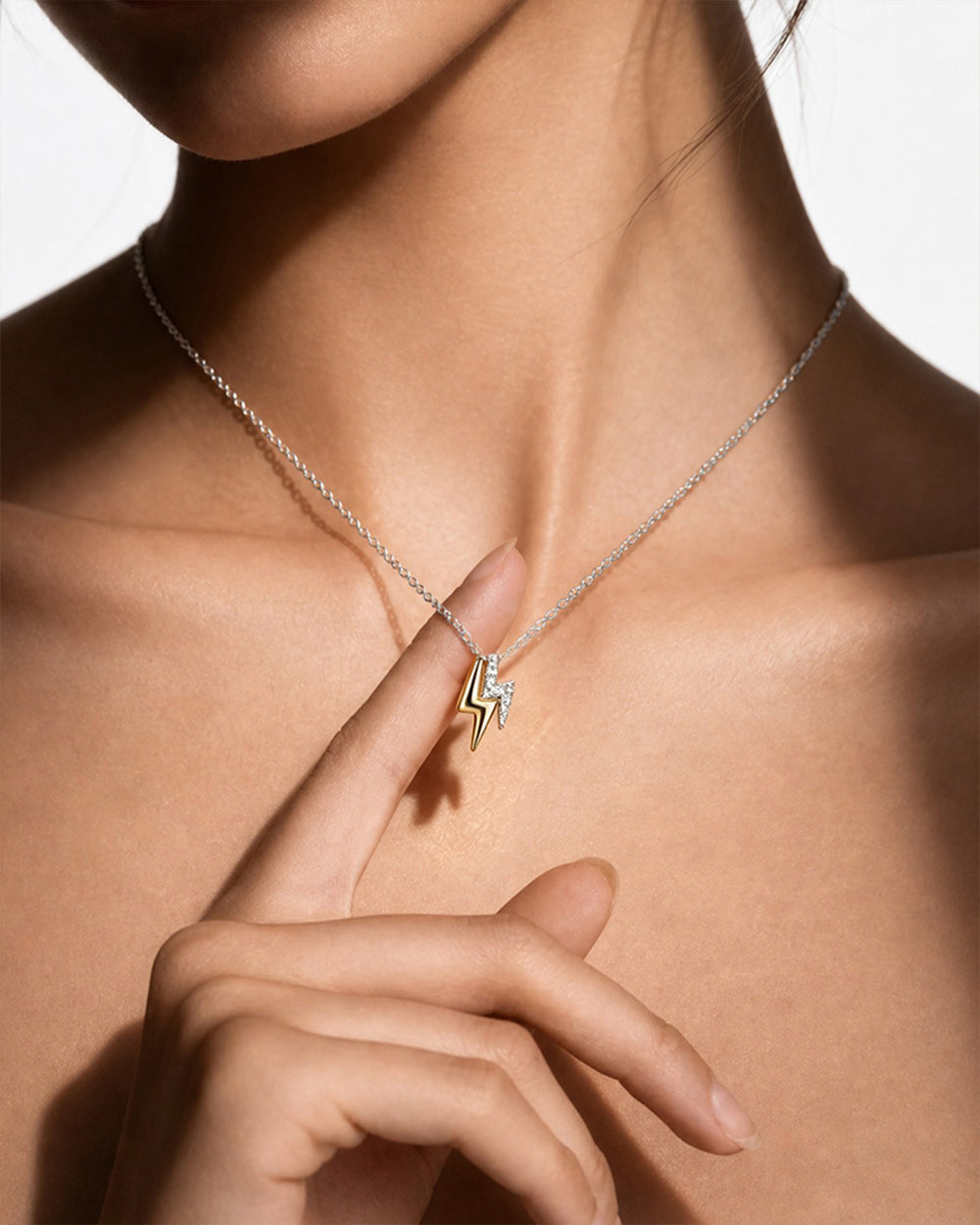 Lightning Bolt Pendant Necklace