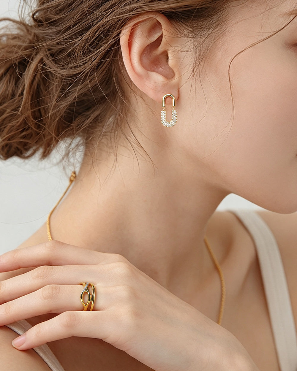 Oversized CZ Drop Earrings