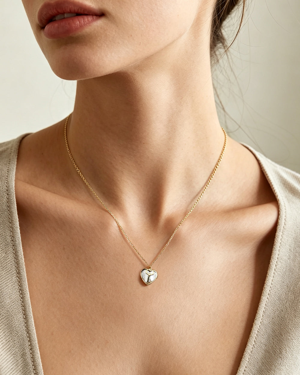 14K Gold Plated Shell Pendant Necklace