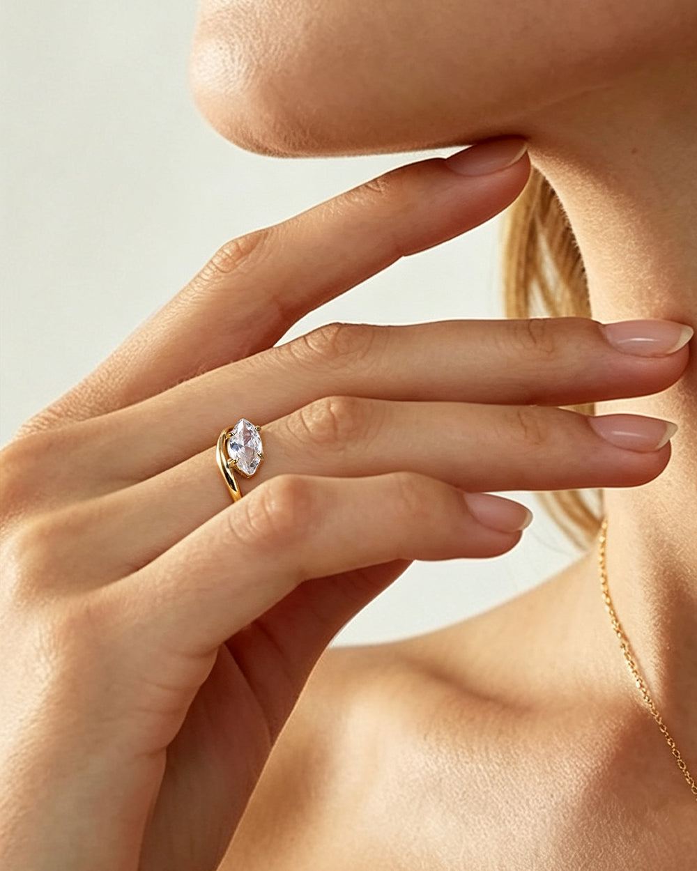 18K Gold Plated Lumina CZ Ring